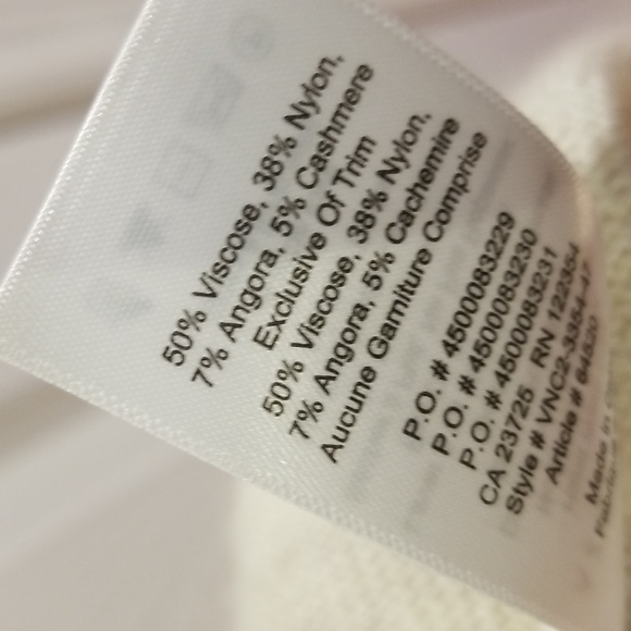 ARURE SKIES  ARITZIA  CASHMERE ANGARA BLEND OPEN FRONT CARDIGAN SWEATER - Picture 5 of 5